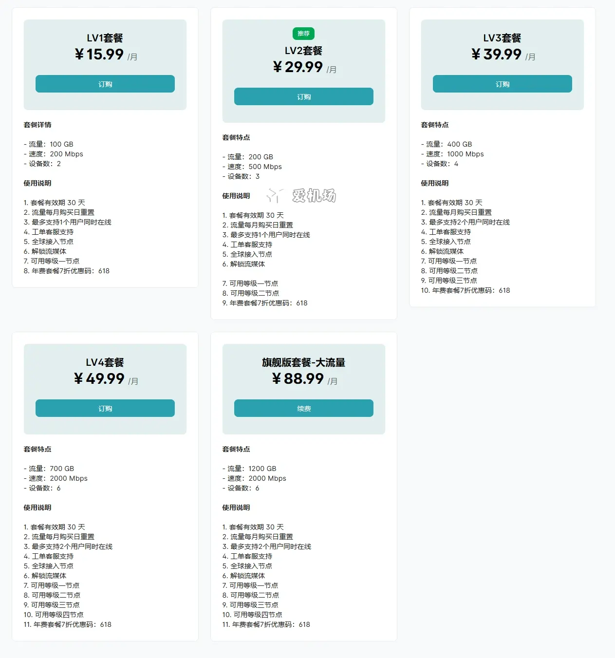 扬帆云机场套餐价格 扬帆云机场套餐价格